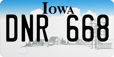 IA license plate DNR668