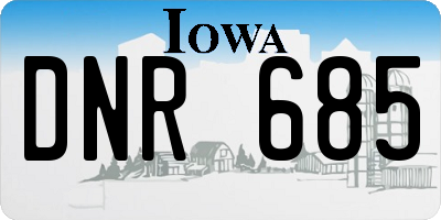 IA license plate DNR685