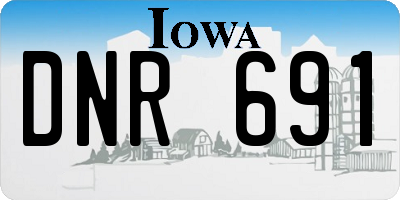 IA license plate DNR691