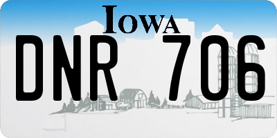 IA license plate DNR706