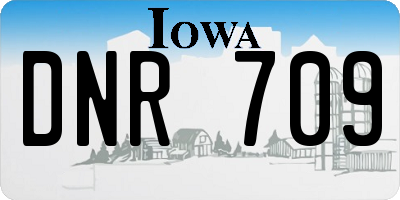 IA license plate DNR709