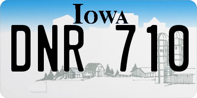 IA license plate DNR710