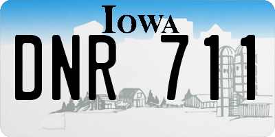 IA license plate DNR711