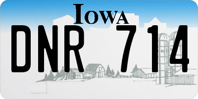 IA license plate DNR714