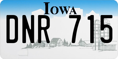 IA license plate DNR715