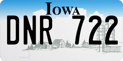IA license plate DNR722