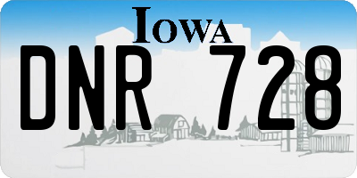 IA license plate DNR728