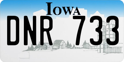 IA license plate DNR733