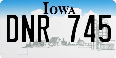 IA license plate DNR745
