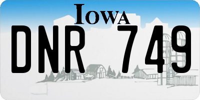 IA license plate DNR749