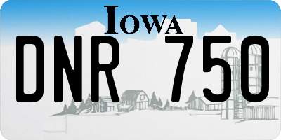 IA license plate DNR750