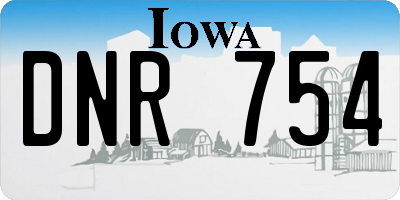 IA license plate DNR754