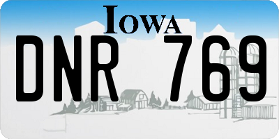 IA license plate DNR769