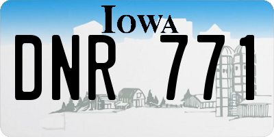 IA license plate DNR771