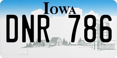 IA license plate DNR786