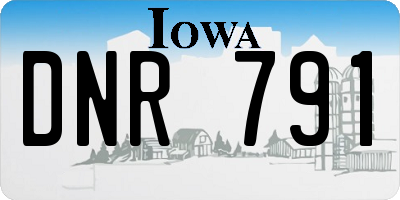 IA license plate DNR791