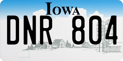 IA license plate DNR804