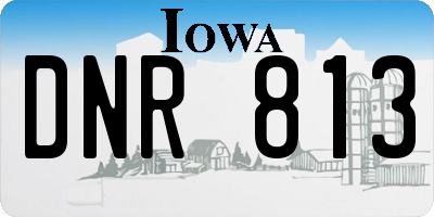 IA license plate DNR813