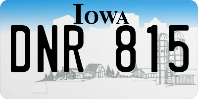 IA license plate DNR815