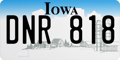 IA license plate DNR818