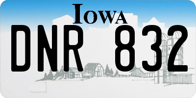 IA license plate DNR832