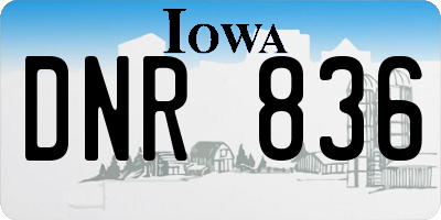 IA license plate DNR836