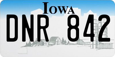 IA license plate DNR842