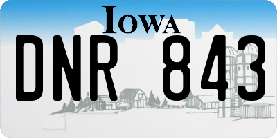 IA license plate DNR843