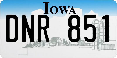 IA license plate DNR851