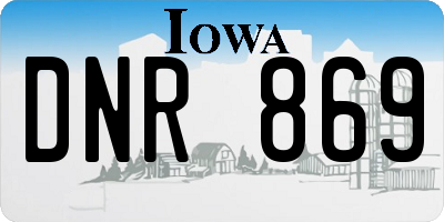 IA license plate DNR869