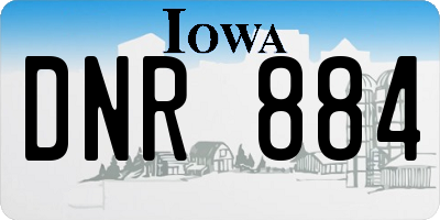 IA license plate DNR884