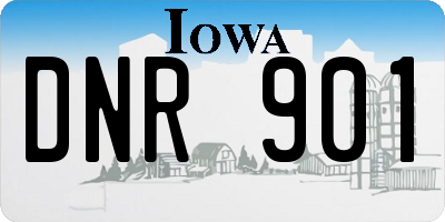 IA license plate DNR901