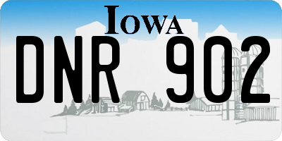 IA license plate DNR902