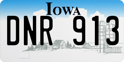 IA license plate DNR913