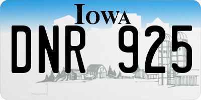 IA license plate DNR925