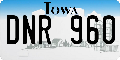 IA license plate DNR960