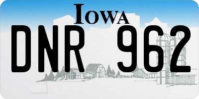 IA license plate DNR962