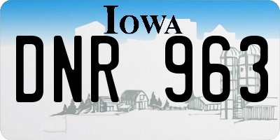 IA license plate DNR963