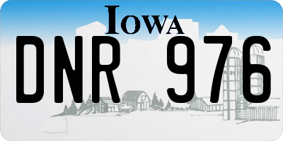 IA license plate DNR976