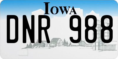 IA license plate DNR988