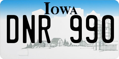IA license plate DNR990