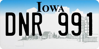 IA license plate DNR991