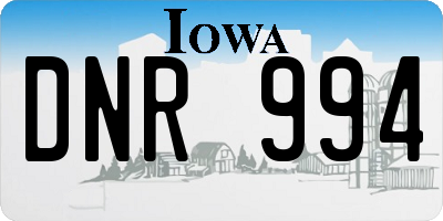 IA license plate DNR994