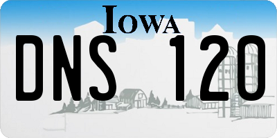 IA license plate DNS120