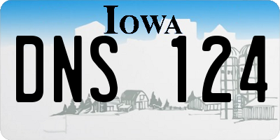 IA license plate DNS124
