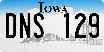 IA license plate DNS129