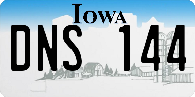 IA license plate DNS144