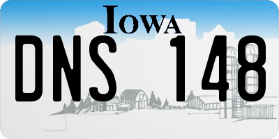 IA license plate DNS148