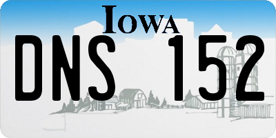 IA license plate DNS152