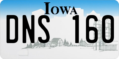 IA license plate DNS160